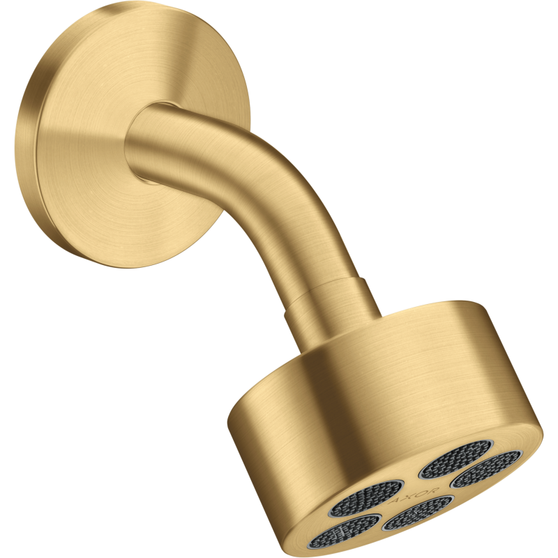 Głowica prysznicowa 75 1jet EcoSmart z ramieniem prysznicowym Złoty Optyczny Szczotkowany One AXOR 48490250