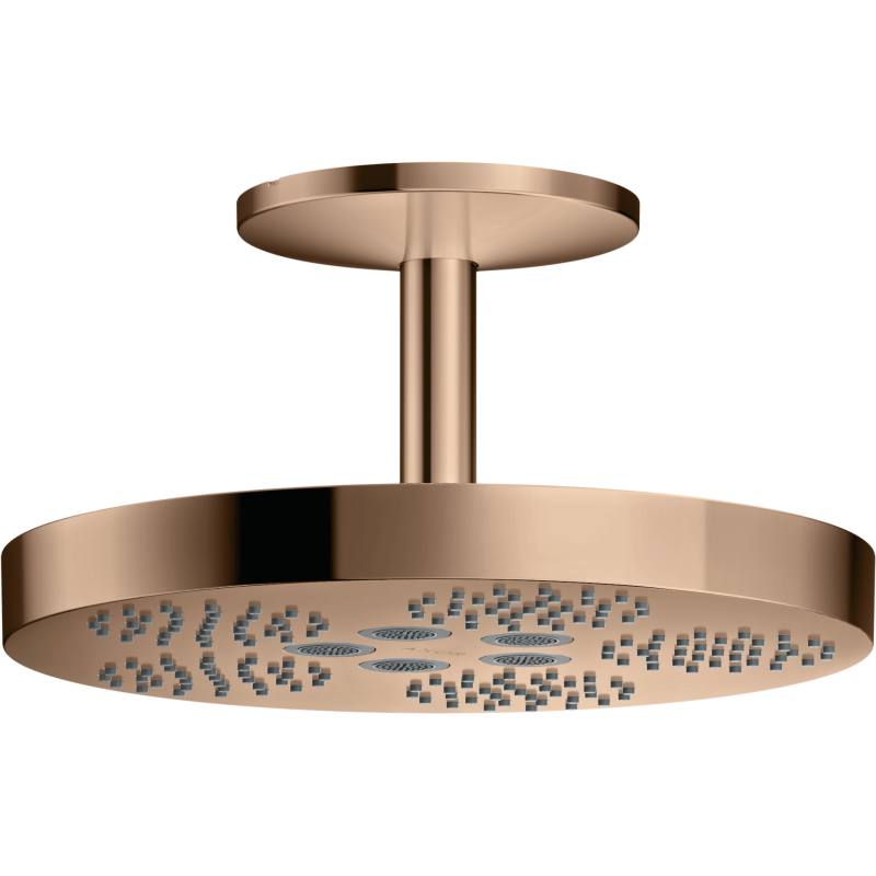 Głowica prysznicowa 280 1jet z przyłączem sufitowym Czerwony Złoty Polerowany One AXOR 48493300