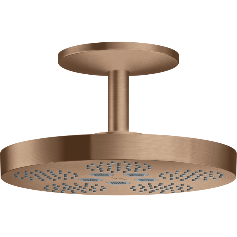 Głowica prysznicowa 280 2jet z przyłączem sufitowym Czerwony Złoty Szczotkowany One AXOR 48494310