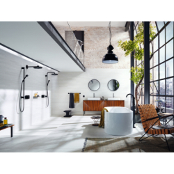 Zestaw prysznicowy 75 1jet EcoSmart z przyłączem Czarny Matowy One AXOR 48791670