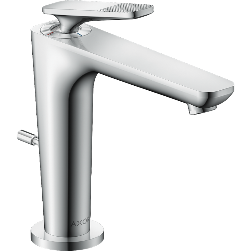 Jednouchwytowa bateria umywalkowa 125 CoolStart z kpl odpływowym z cięgłem, szlif kwadratowy Chrom Citterio C AXOR 49031000