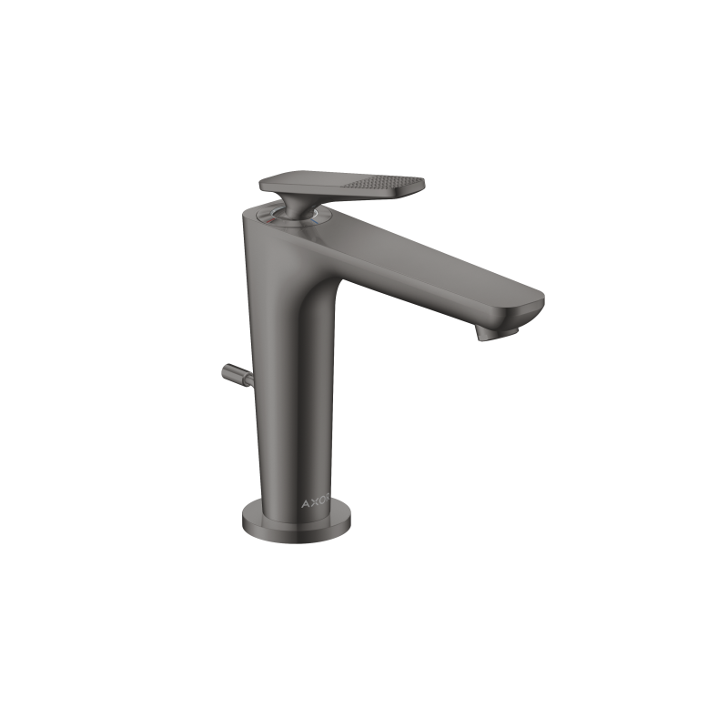 Bateria umywalkowa 125 CoolStart z kpl odpływowym z cięgłem, szlif kwadratowy Czarny Chrom Polerowany Citterio C AXOR 49031330