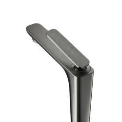 Jednouchwytowa bateria umywalkowa 125 CoolStart z niezamykanym kpl odpływowym Czarny Chrom Szczotkowany Citterio C AXOR 49040340