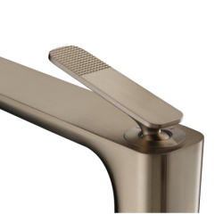 Bateria umywalkowa 125 CoolStart z niezamykanym kpl odpływowym, szlif kwadratowy Brąz Szczotkowany Citterio C AXOR 49041140