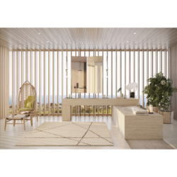 Bateria umyw. 125 CoolStart z niezamykanym kpl odpływowym, szlif kwadratowy Czarny Chrom Szczotkowany Citterio C AXOR 49041340