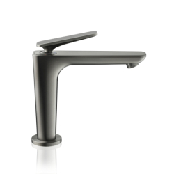 Bateria umyw. 125 CoolStart z niezamykanym kpl odpływowym, szlif kwadratowy Czarny Chrom Szczotkowany Citterio C AXOR 49041340