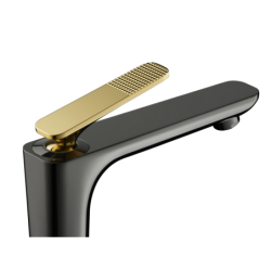 Bateria umyw. 125 CoolStart z niezamykanym kpl odpływowym, szlif kwadratowy Złoty Optyczny Polerowany Citterio C AXOR 49041990