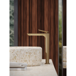 Bateria umywalkowa 250 CoolStart z niezamykanym kpl odpływowym, szlif kwadratowy Brąz Szczotkowany Citterio C AXOR 49051140