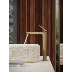 Bateria umywalkowa 250 CoolStart z niezamykanym kpl odpływowym, szlif kwadratowy Brąz Szczotkowany Citterio C AXOR 49051140