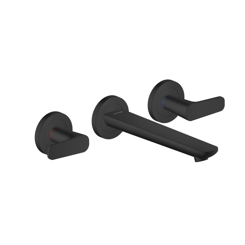 3-otworowa bateria umywalkowa z wylewką 195 mm, ścienna, podtynkowa Czarny Matowy Citterio C AXOR 49070670