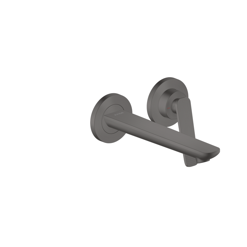 Bateria umywalkowa z wylewką 195 mm, ścienna, podtynkowa, szlif kwadratowy Czarny Chrom Szczotkowany Citterio C AXOR 49111340