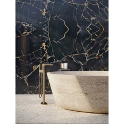 Jednouchwytowa bateria wannowa, wolnostojąca, szlif kwadratowy Brąz Szczotkowany Citterio C AXOR 49441140