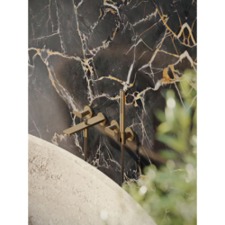 3-otw. bateria wannowa z punktowym Setem prysznic, ścienna, podtynkowa, szlif kwadratowy Brąz brushed Citterio C AXOR 49481140