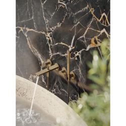 3-otw. bateria wannowa z punktowym Setem prysznic, ścienna, podtynkowa, szlif kwadratowy Brąz brushed Citterio C AXOR 49481140