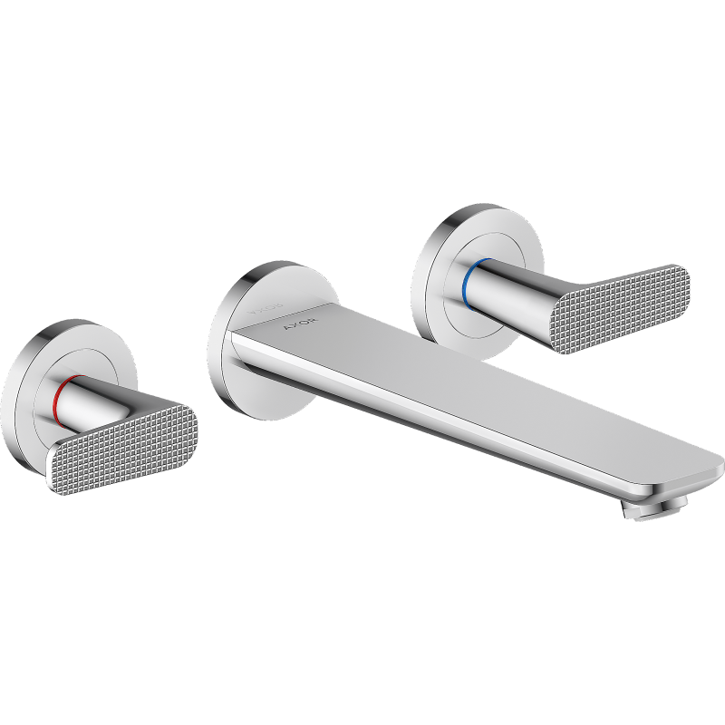 3-otworowa bateria wannowa, ścienna, podtynkowa, szlif kwadratowy Chrom Citterio C AXOR 49483000