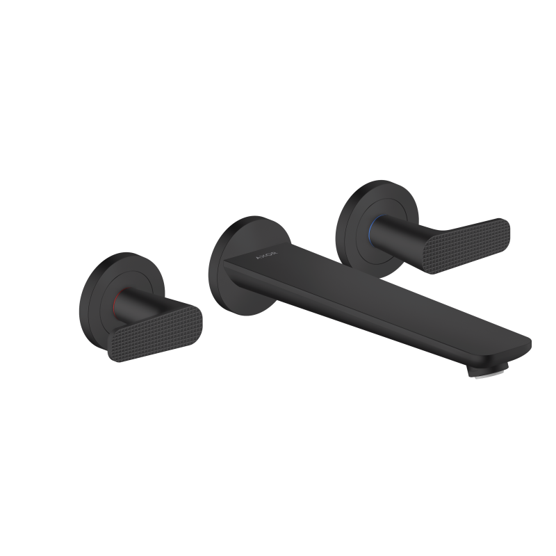 3-otworowa bateria wannowa, ścienna, podtynkowa, szlif kwadratowy Czarny Matowy Citterio C AXOR 49483670