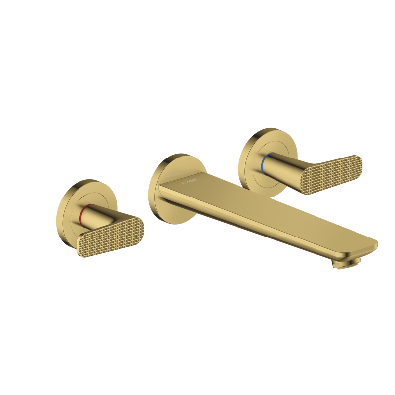 3-otworowa bateria wannowa, ścienna, podtynkowa, szlif kwadratowy Złoty Optyczny Polerowany Citterio C AXOR 49483990