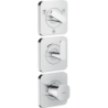 Moduł termostatyczny 380/120 do 3 odbiorników z rozetami, podtynkowy Chrom Citterio C AXOR 49710000