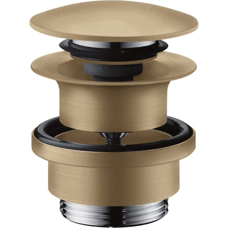 Komplet odpływowy Push-Open do umywalek i bidetów Brąz Szczotkowany AXOR 51300140