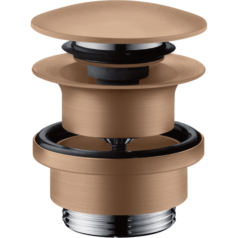 Komplet odpływowy Push-Open do umywalek i bidetów Czerwony Złoty Szczotkowany AXOR 51300310