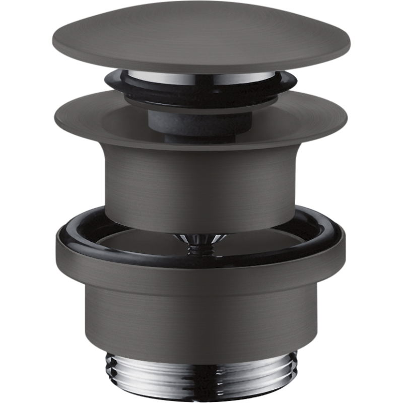 Komplet odpływowy Push-Open do umywalek i bidetów Czarny Chrom Szczotkowany AXOR 51300340