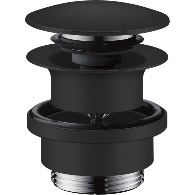 Komplet odpływowy Push-Open do umywalek i bidetów Czarny Matowy AXOR 51300670
