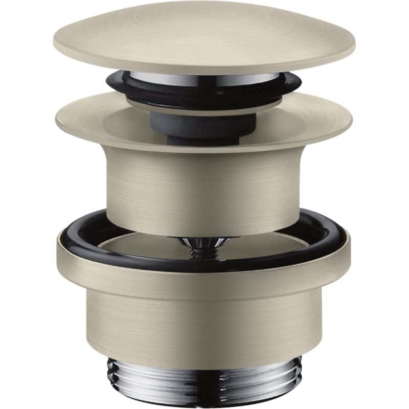 Komplet odpływowy Push-Open do umywalek i bidetów Nikiel Szczotkowany AXOR 51300820