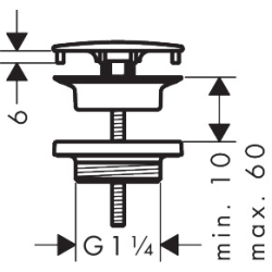 Niezamykany komplet odpływowy do umywalek Złoty Optyczny Polerowany AXOR 51301990