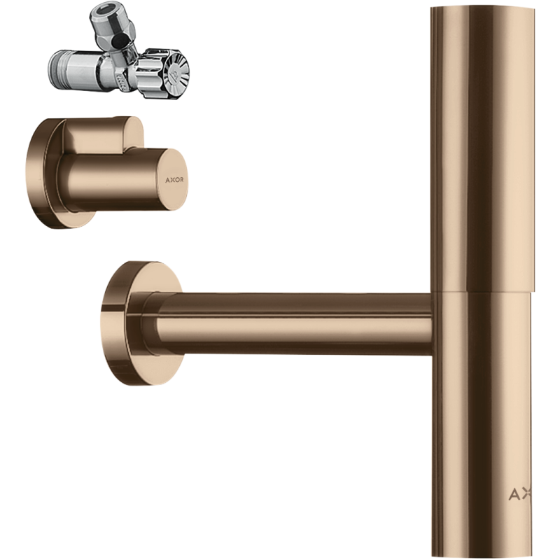 Syfon ozdobny Flowstar, zestaw Czerwony Złoty Polerowany AXOR 51304300