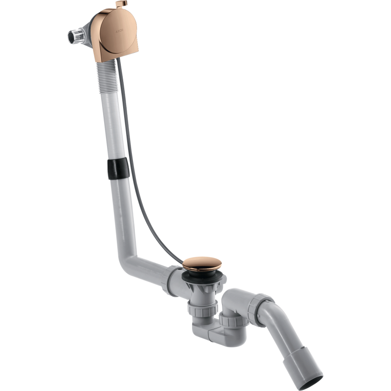 Kompletny syfon wannowy z napełnianiem przez przelew, standardowy Czerwony Złoty Polerowany AXOR 58307300