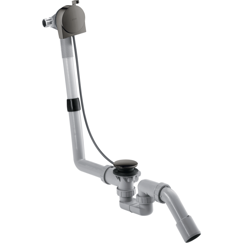 Kompletny syfon wannowy z napełnianiem przez przelew, standardowy Czarny Chrom Polerowany AXOR 58307330