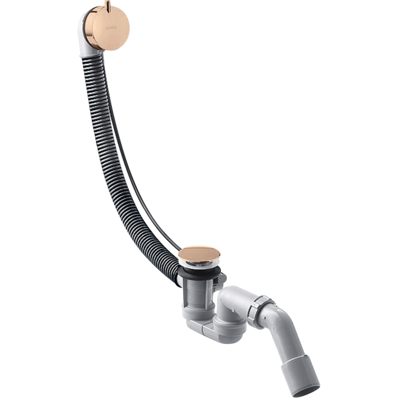 Kompletny syfon wannowy z przelewem, standardowy Czerwony Złoty Polerowany AXOR 58316300