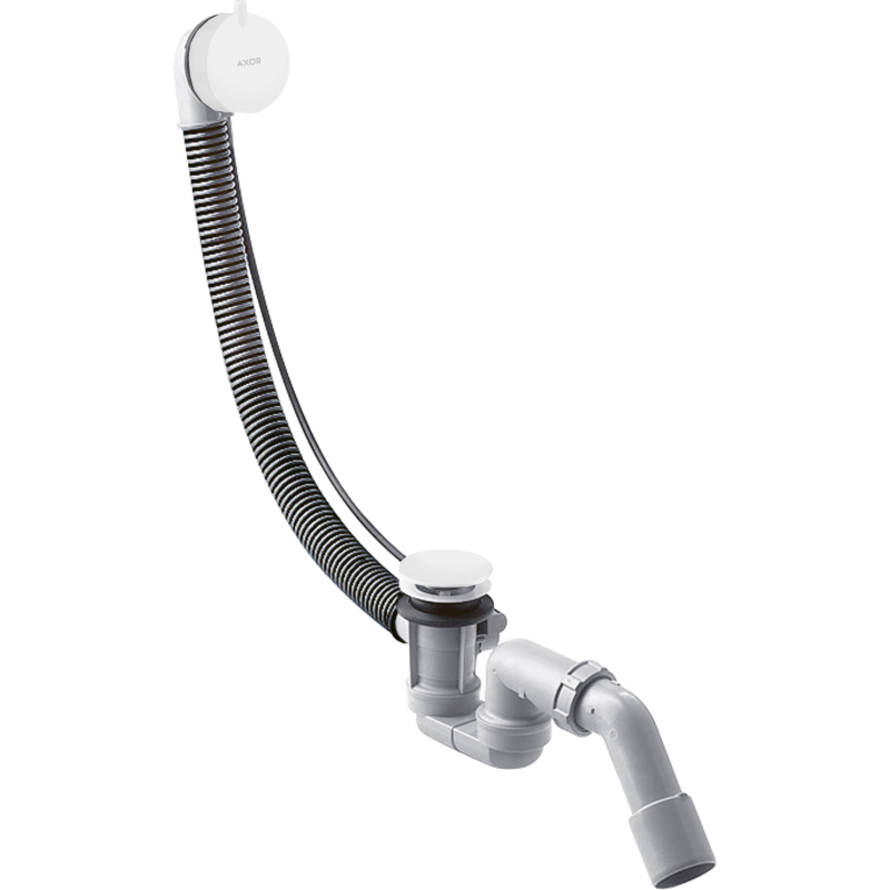 Kompletny syfon wannowy z przelewem, standardowy Biały Matowy AXOR 58316700