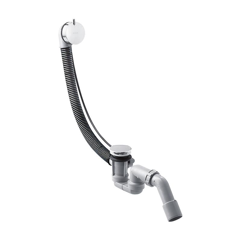 Kompletny syfon wannowy z przelewem, standardowy Mosiądz Szczotkowany AXOR 58316950