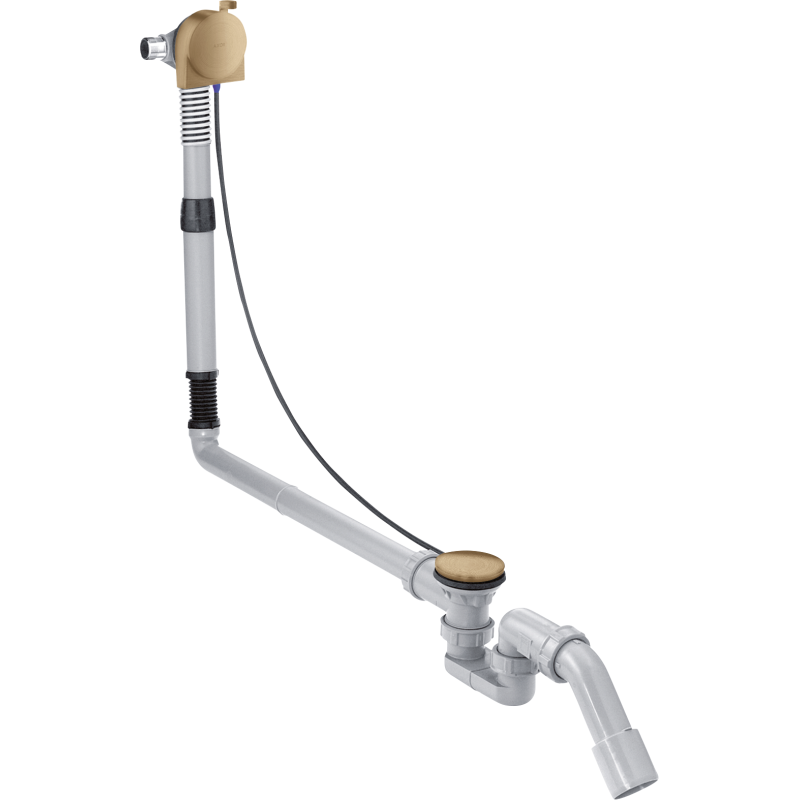 Kompletny syfon wannowy z napełnianiem przez przelew, specjalny Brąz Szczotkowany AXOR 58317140