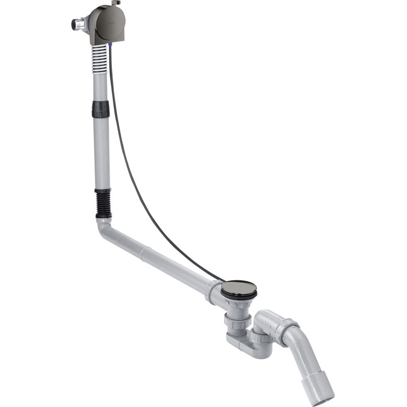 Kompletny syfon wannowy z napełnianiem przez przelew, specjalny Czarny Chrom Polerowany AXOR 58317330