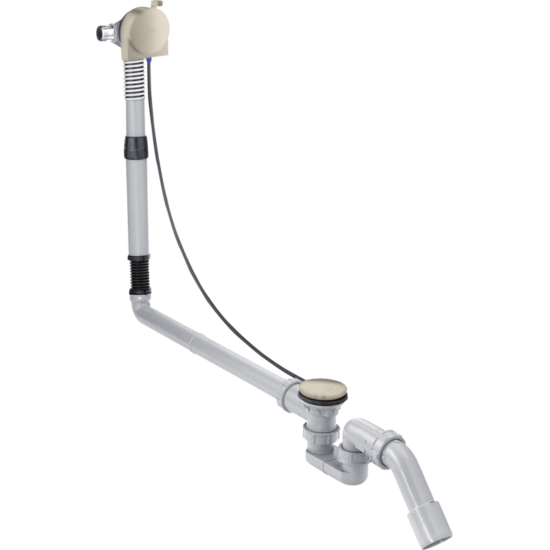 Kompletny syfon wannowy z napełnianiem przez przelew, specjalny Nikiel Szczotkowany AXOR 58317820