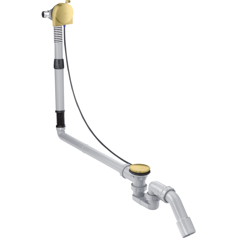 Kompletny syfon wannowy z napełnianiem przez przelew, specjalny Mosiądz Szczotkowany AXOR 58317950