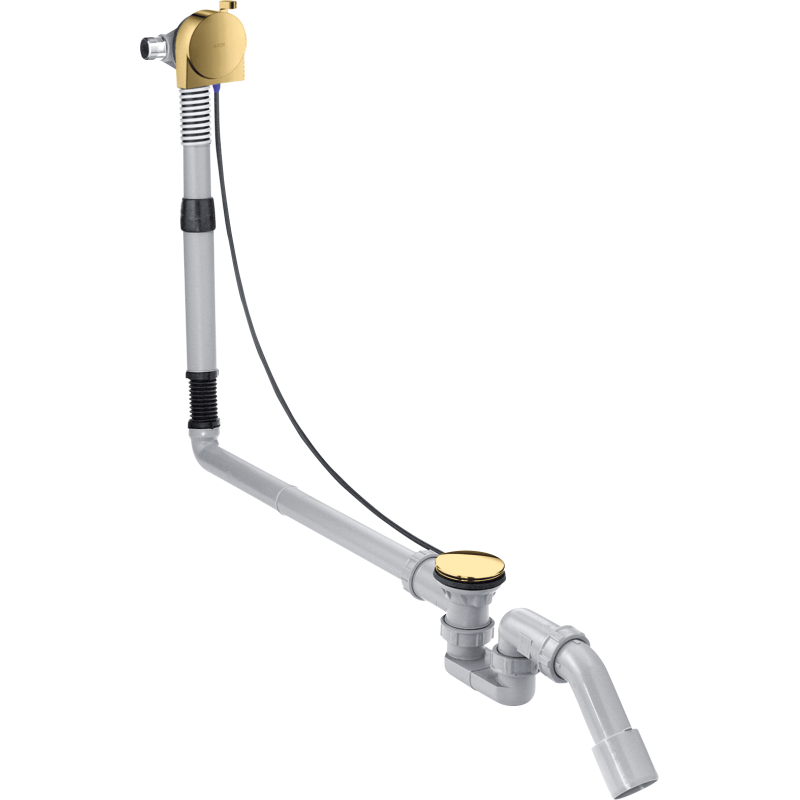 Kompletny syfon wannowy z napełnianiem przez przelew, specjalny Złoty Optyczny Polerowany AXOR 58317990