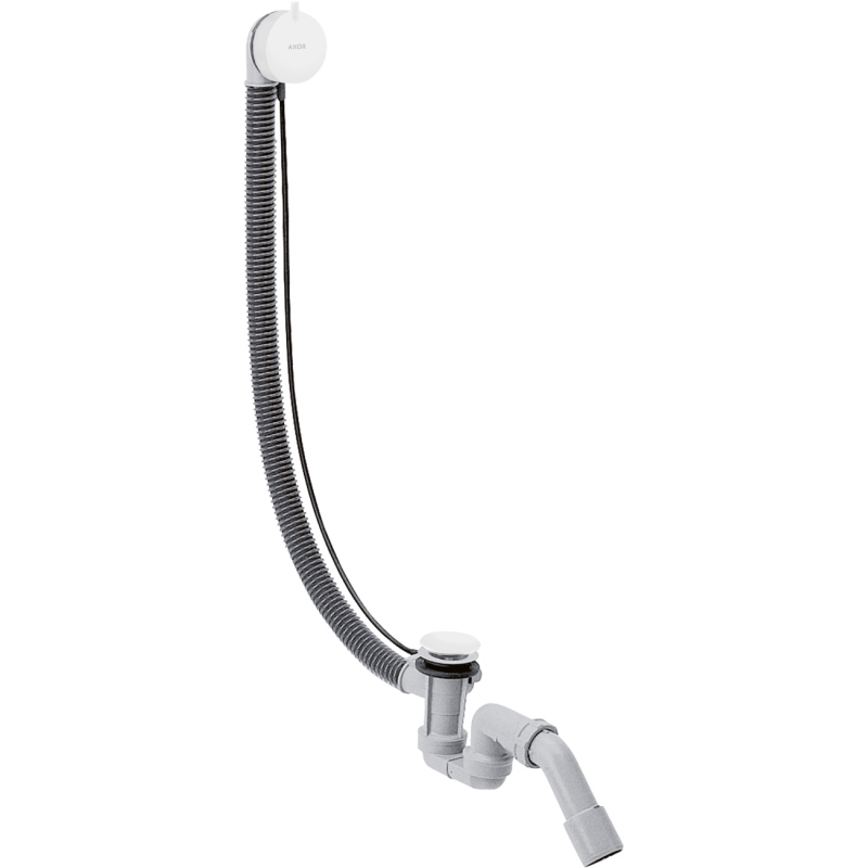 Kompletny syfon wannowy z przelewem, specjalny Biały Matowy AXOR 58318700