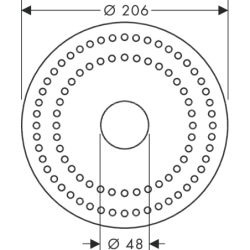 Kołnierz uszczelniający do 1- otworowego zestawu podstawowego, ściennego Starck AXOR 96660000