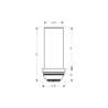 Element przedłużający 60 mm do rury stojącej Starck AXOR 97686000