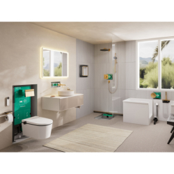 Głowica prysznicowa 210/340 1jet EcoSmart Brąz Szczotkowany Raindance Alive Q HANSGROHE 24531140