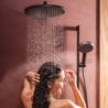 Głowica prysznicowa 300 2jet z ramieniem prysznicowym Czarny Matowy Raindance Alive S HANSGROHE 24540670