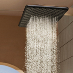 Głowica prysznicowa 210/340 2jet EcoSmart z ramieniem prysznicowym Brąz Szczotkowany Raindance Alive Q HANSGROHE 24551140