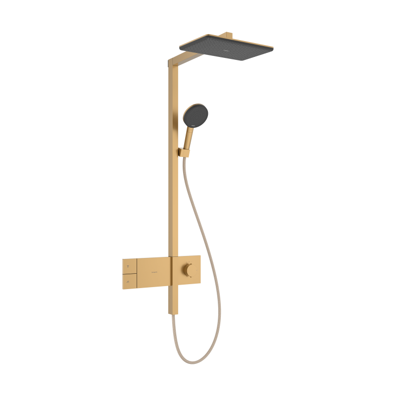 kpl prysznicowy 210/340 1jet EcoSmart z termostatem ShowerSelect Comfort Brąz Szczotkowany Raindance Alive Q HANSGROHE 24581140
