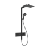 Komplet prysznicowy 210/340 1jet EcoSmart z termostatem ShowerSelect Comfort Czarny Matowy Raindance Alive Q HANSGROHE 24581670