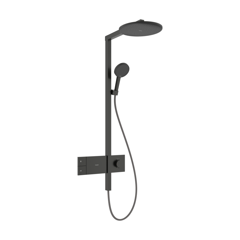 kpl prysznicowy 300 1jet EcoSmart z termo. ShowerSelect Comfort Czarny Chrom Szczotkowany Raindance Alive S HANSGROHE 24583340