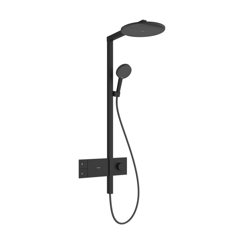 Komplet prysznicowy 300 1jet EcoSmart z termostatem ShowerSelect Comfort Czarny Matowy Raindance Alive S HANSGROHE 24583670