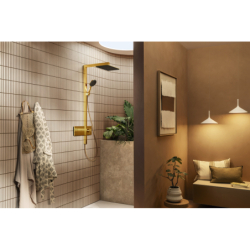 kpl prysznicowy 210/340 2jet z termostatem ShowerSelect Comfort Złoty Optyczny Polerowany Raindance Alive Q HANSGROHE 24590990